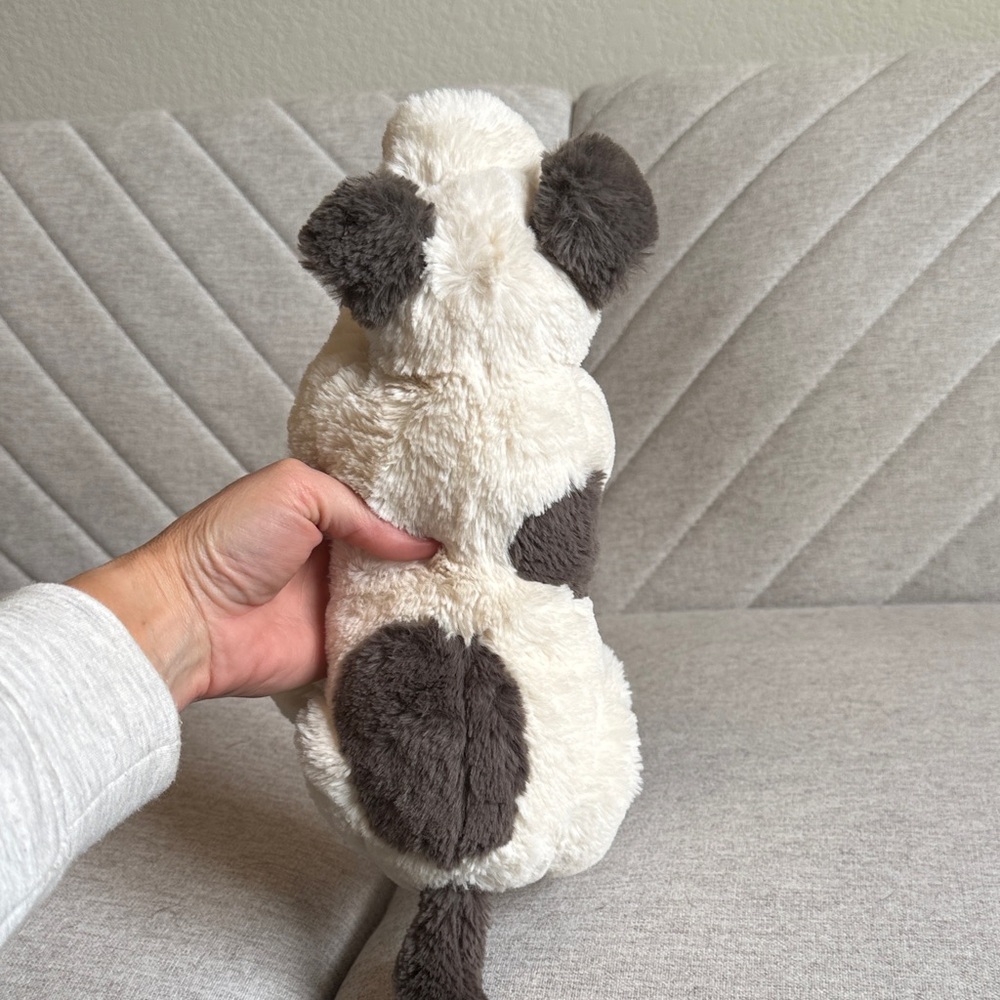 Jellycat Dashing Dog 11 inches - White and Grey/Brown - Picture 3 of 5